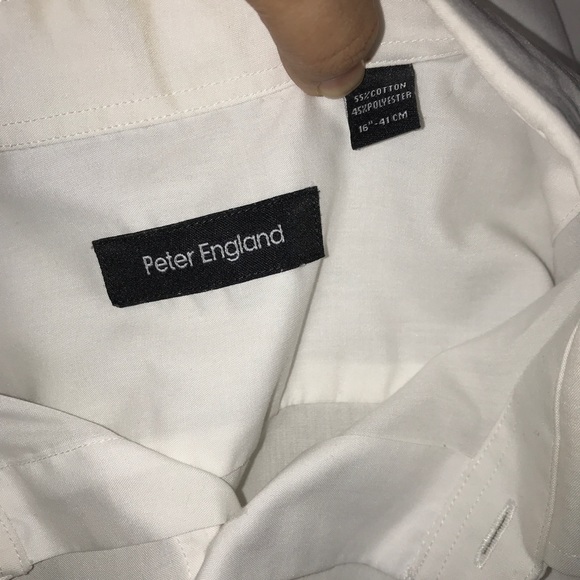 Peter England Classic White Buttoned Down Shirt - Picture 11 of 11